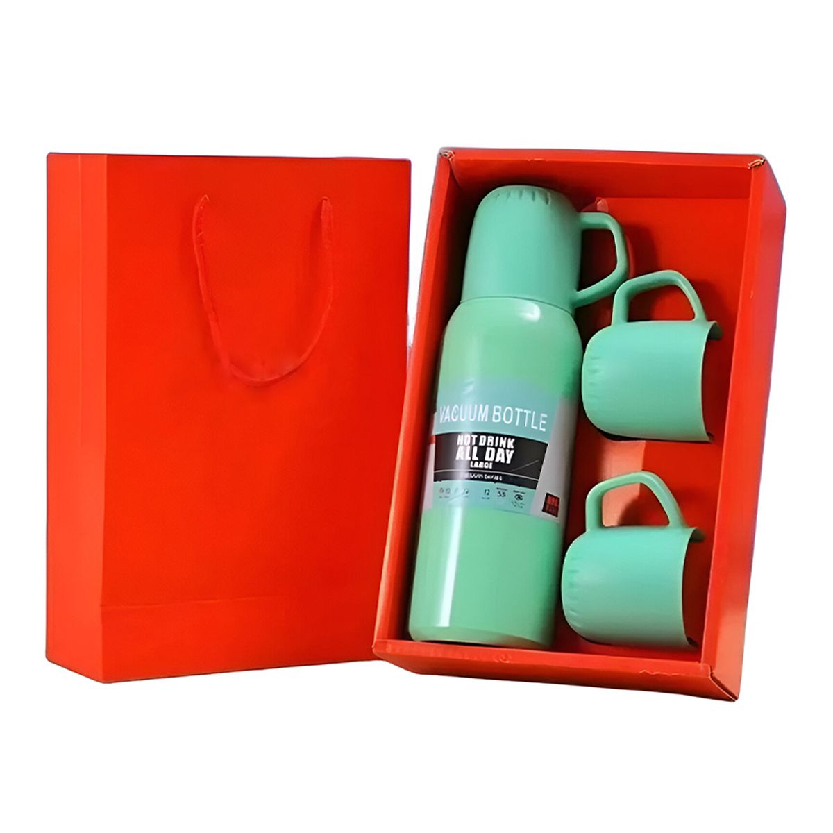 GENERICO - Pack6 Botella Mantiene Temperatura Verde Y+Regalo Agendita