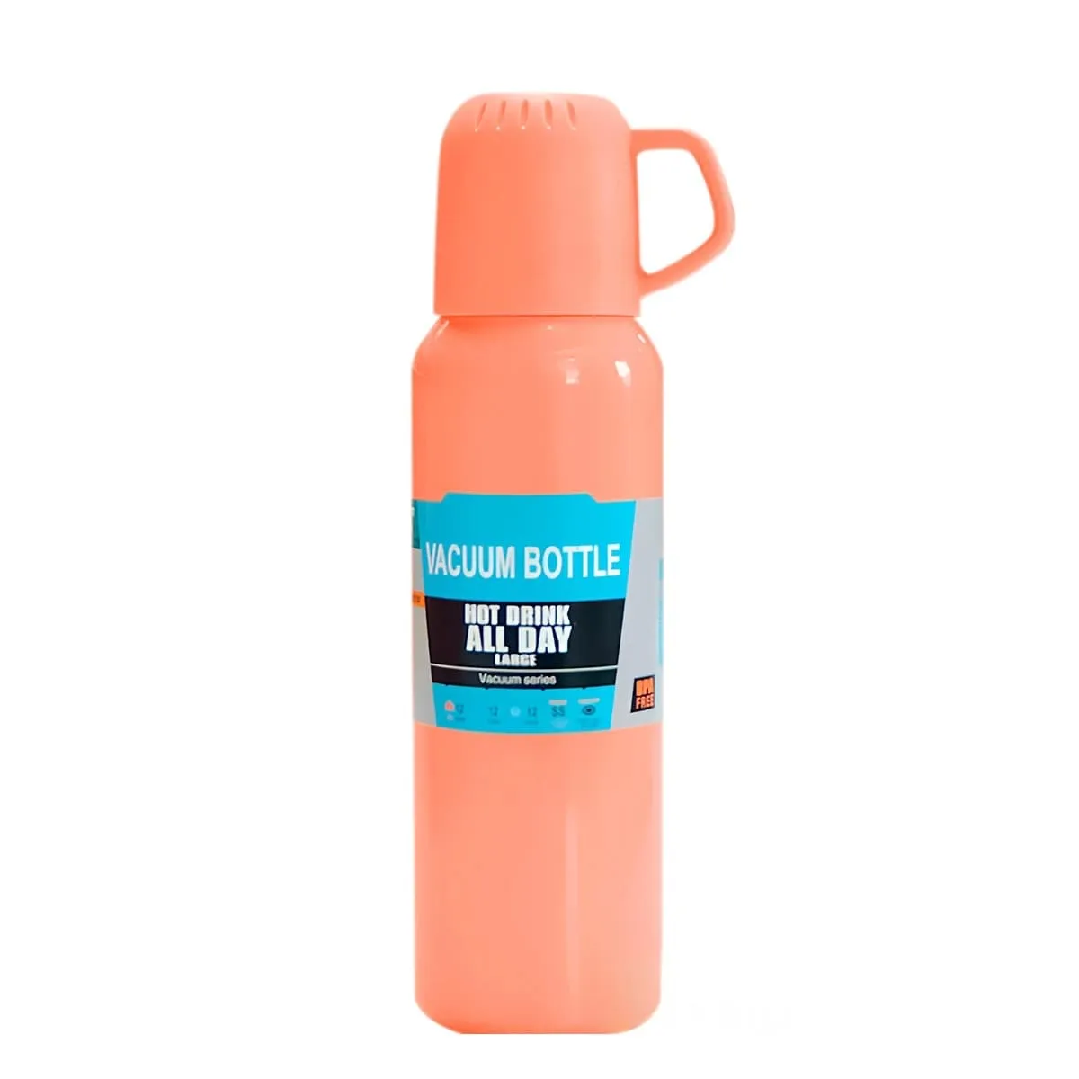 GENERICO - Pack6 Botella para el Colegio Naranja Y+Regalo Stickers