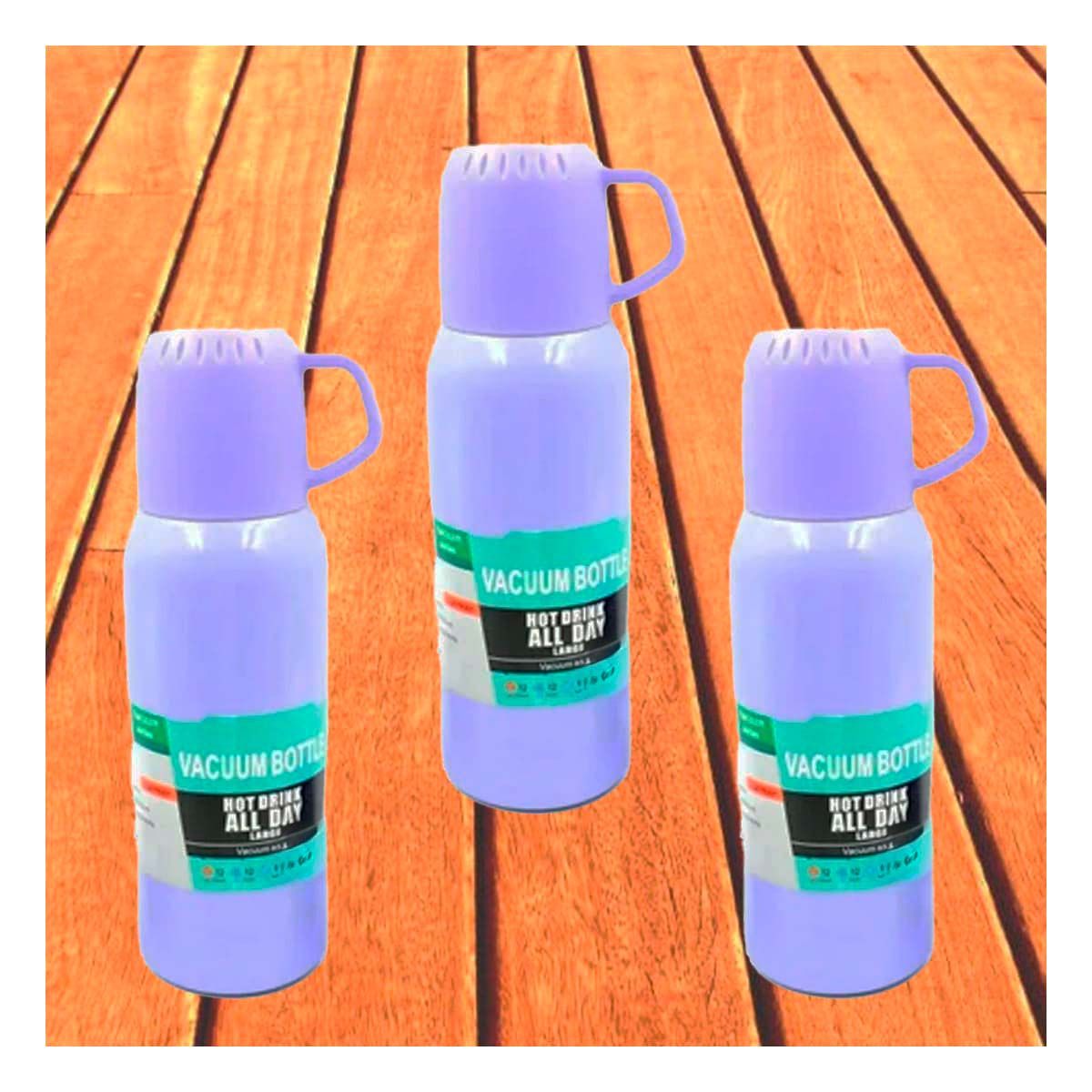 GENERICO - Pack6 Botella Termica de 500ml Lila