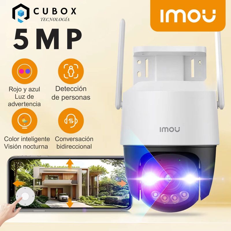 IMOU - Cámara de seguridad CRUISER SC - 5MP Uso exterior WFIFI