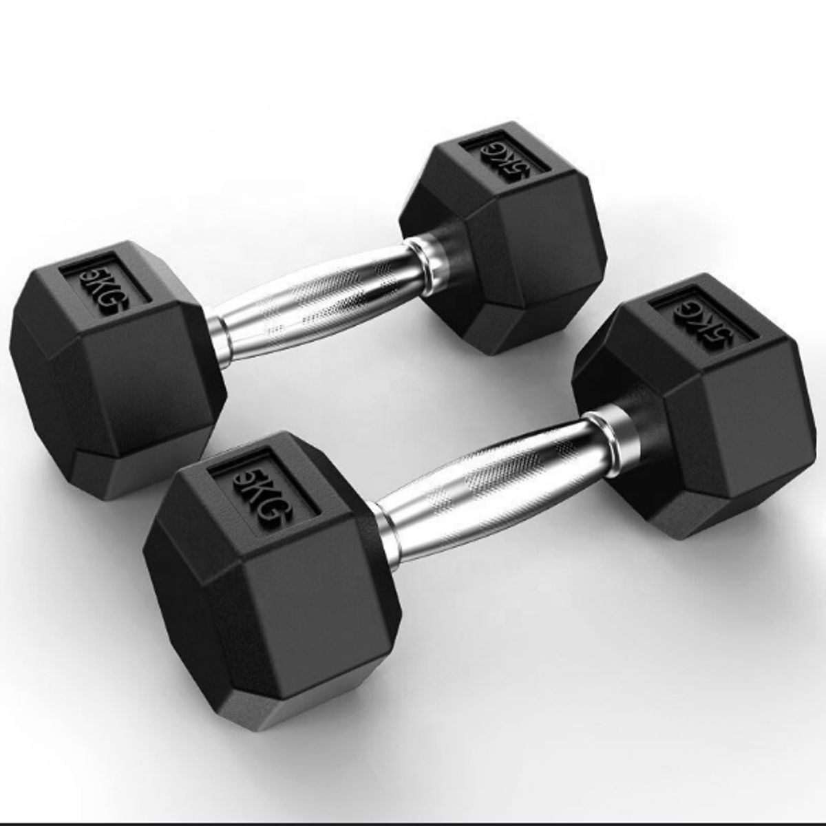 GENERICO - Mancuernas Hexagonales de 5KG - Par