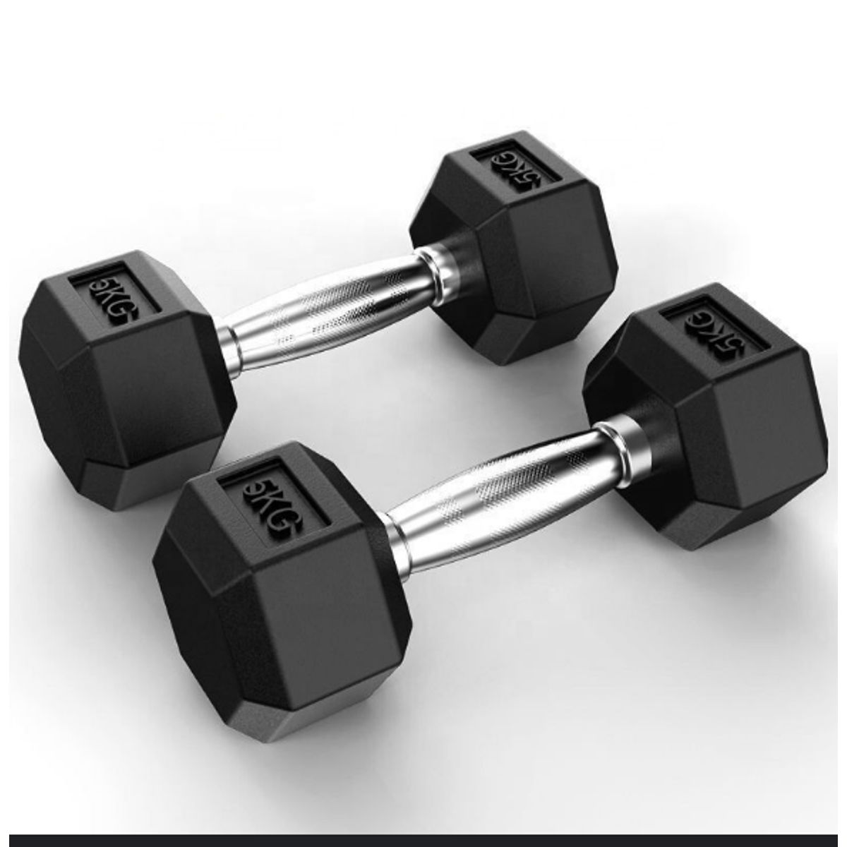 GENERICO - Mancuernas Hexagonales de 5KG - Par