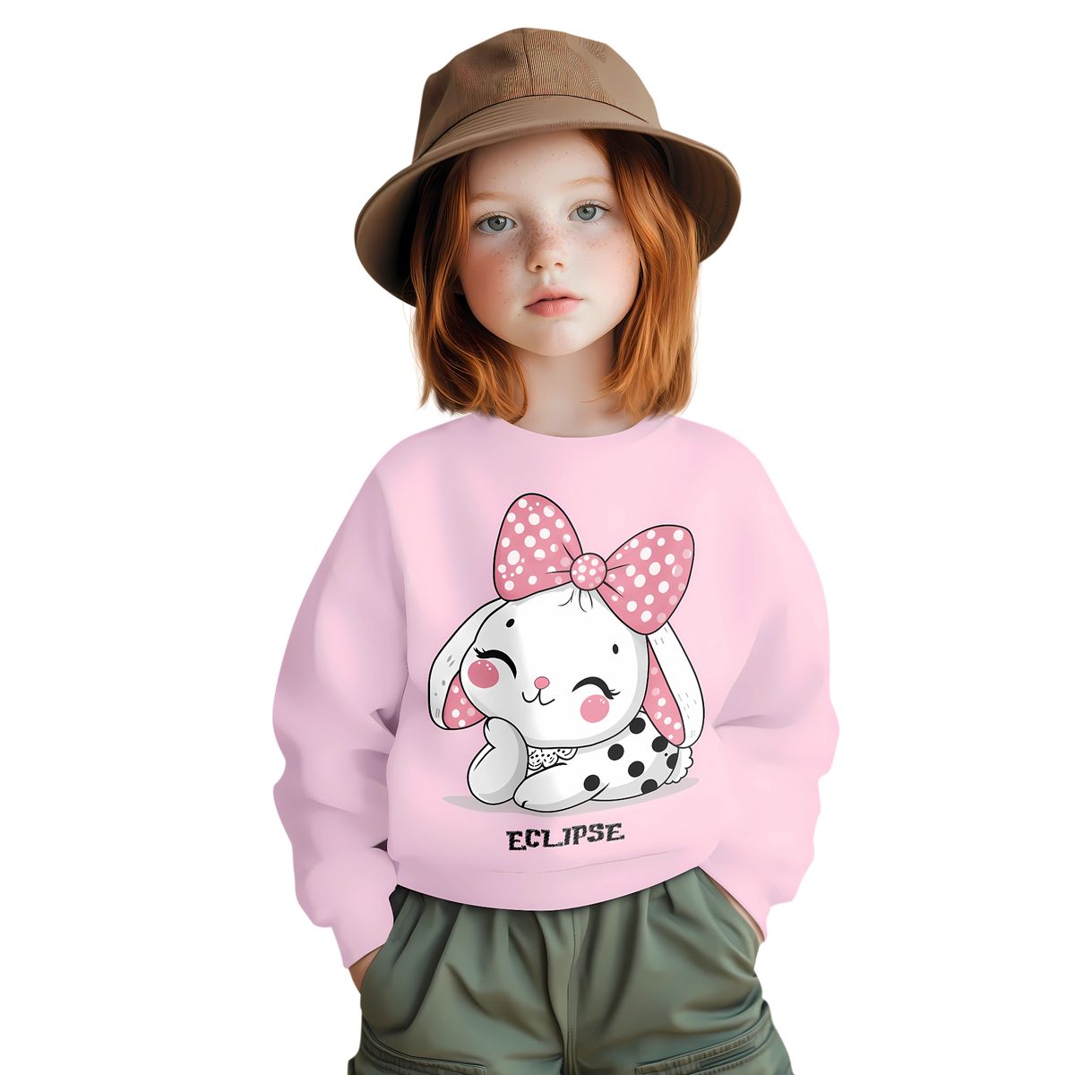 GENERICO - poleras niña franelado rosado conejita