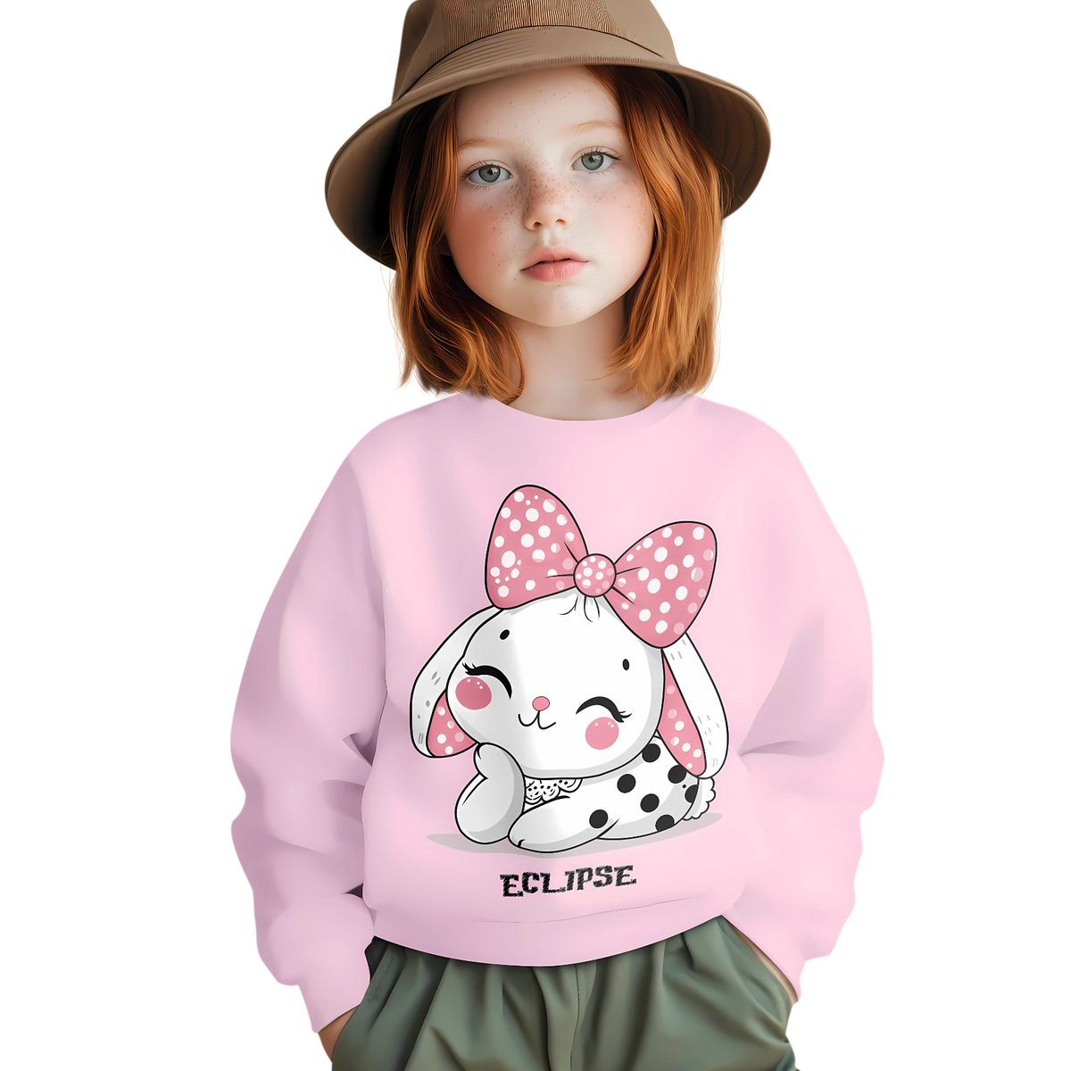 GENERICO - poleras niña franelado rosado conejita