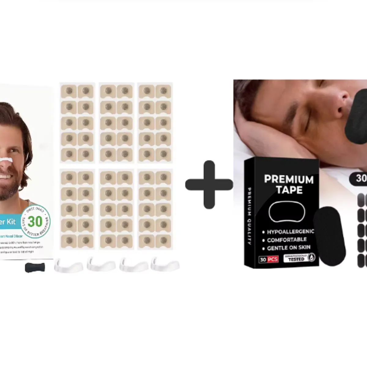 GENERICO - Cinta Bucal y Dilatador Nasal  Mejora tu Sueño y Respiración Ronquidos