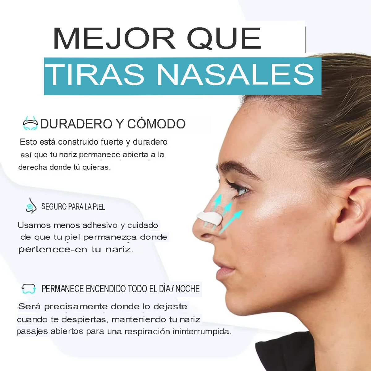 GENERICO - Cinta Bucal y Dilatador Nasal  Mejora tu Sueño y Respiración Ronquidos