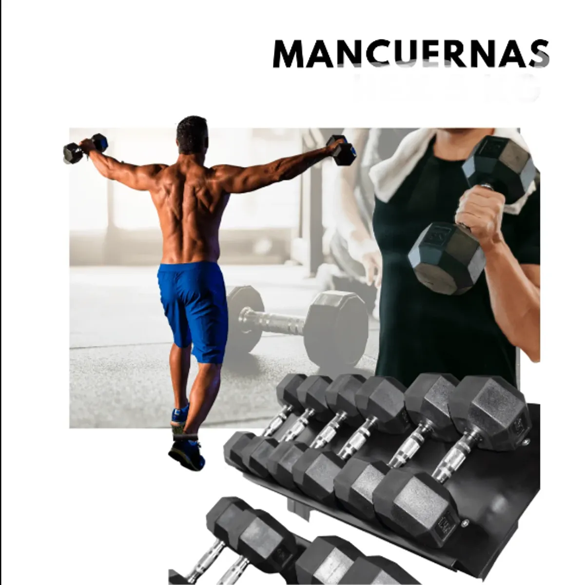 GENERICO - Mancuernas Hexagonales de 7 5KG - Par