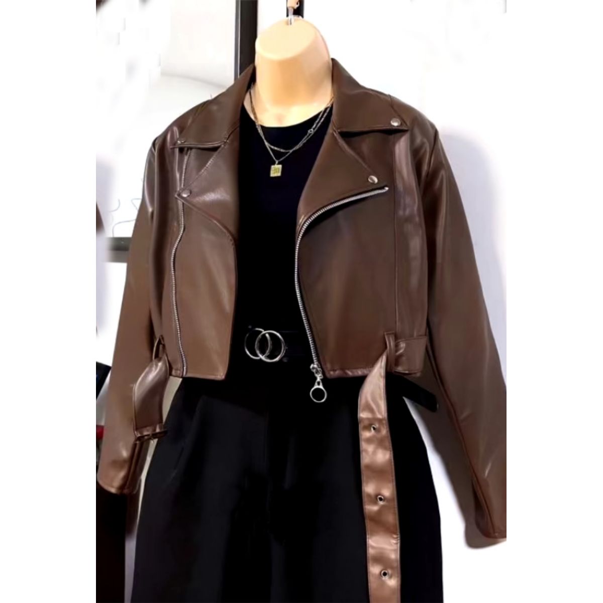 GENERICO - JACKET CROP DE MODA MUJER