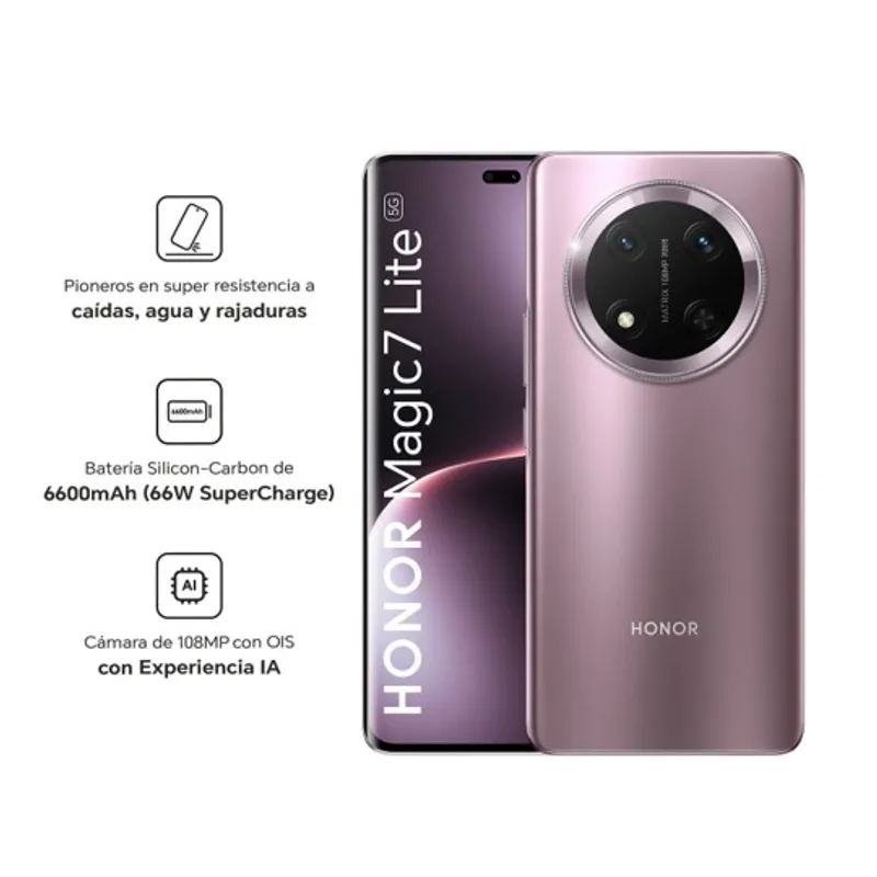 HONOR - Celular Honor Magic 7 Lite 5G 8GB 256GB Purple