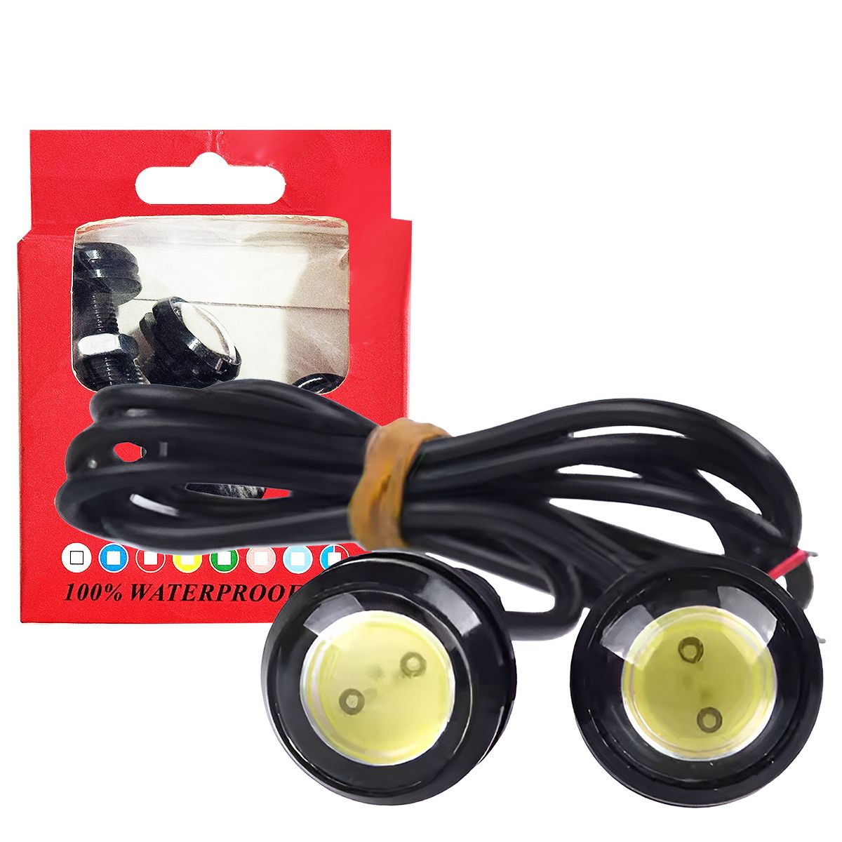 GENERICO - Ojos De Aguila Led Con Luz Fija y Estrobo Luz Blanco