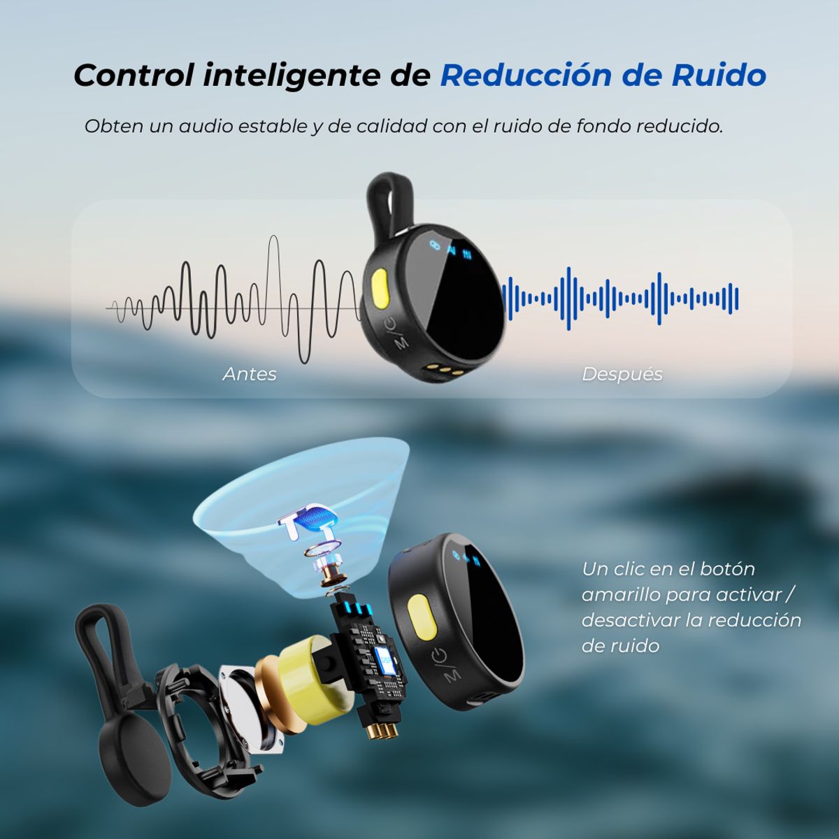 GENERICO - Micrófono Inalámbrico Profesional M97 PRO con 3 Receptores Negro