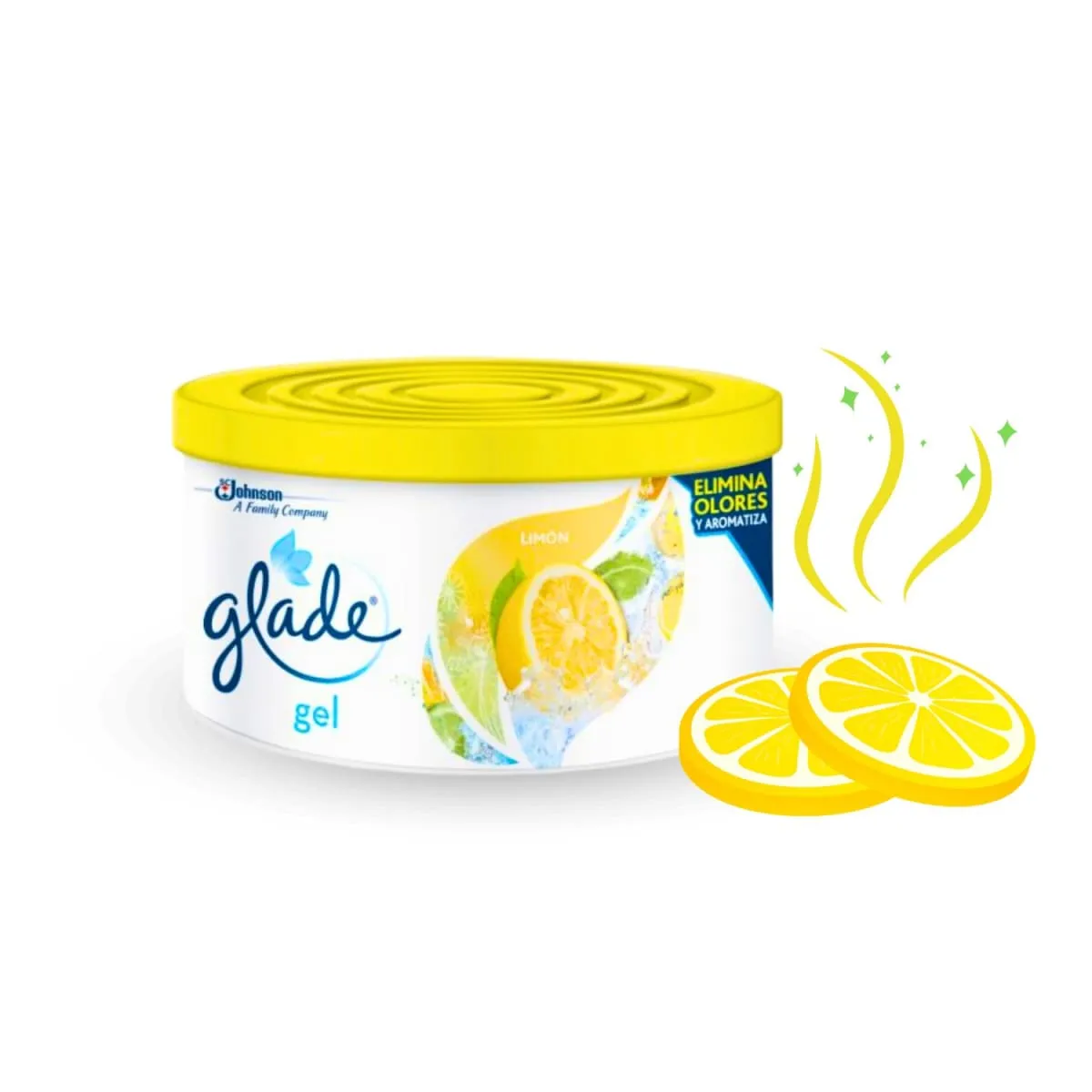 GLADE - Aromatizante en gel Aroma Limón Glade