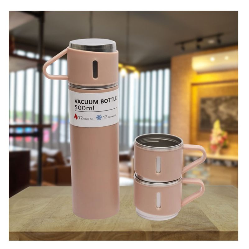 GENERICO - Pack4 Botella Portatil para Te Rosado Y+Papel de Regalo