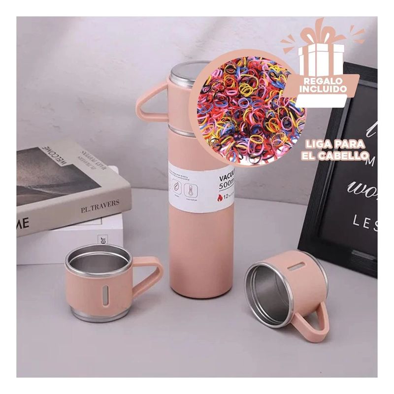 GENERICO - Pack12 Botella Portatil para Te Rosado Y+Ligas de Regalo