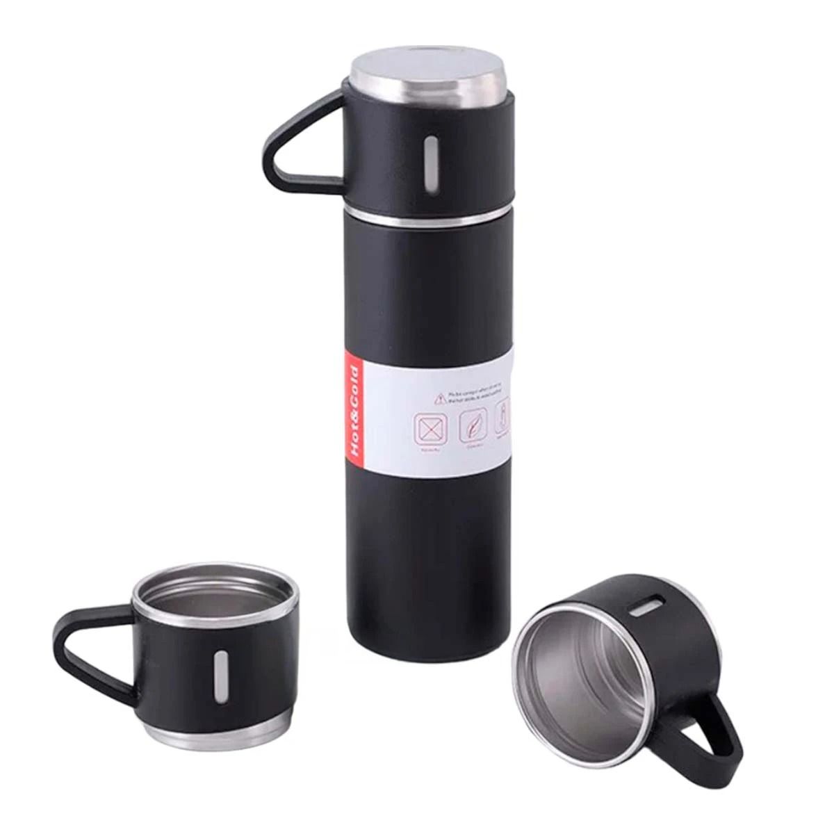 GENERICO - Pack6 Botella Ligera con Recipientes para Oficina Negro