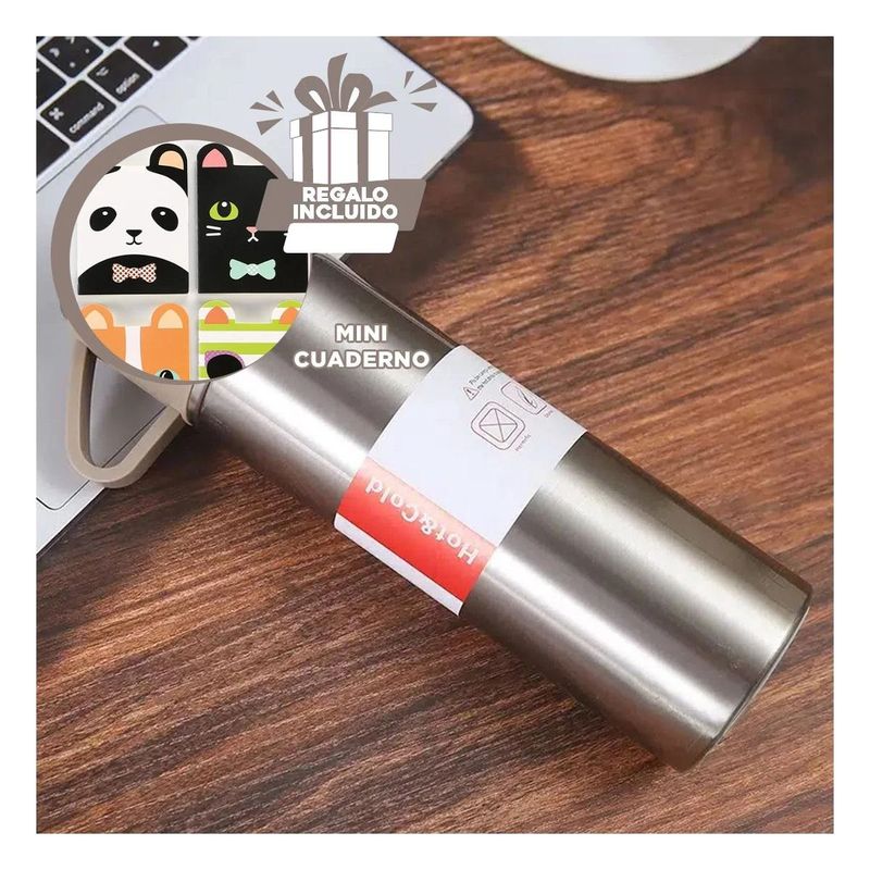 GENERICO - Pack6 Botella Termica para Cafe Marron Y+Regalo Agendita