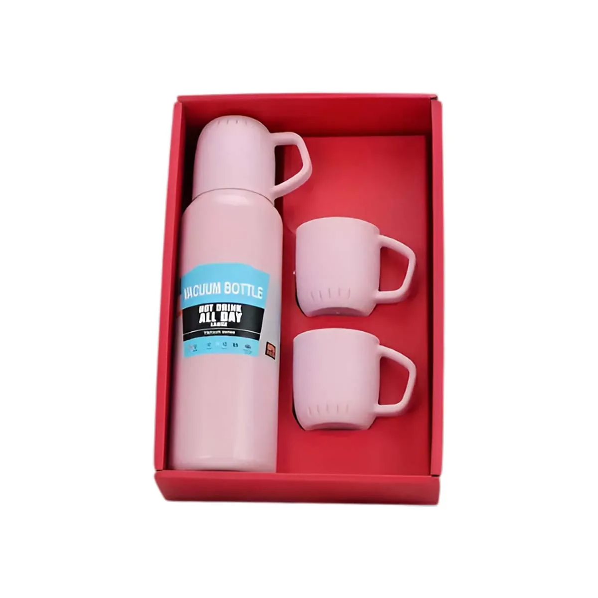 GENERICO - Pack6 Botella Termica de 500ml Rosado