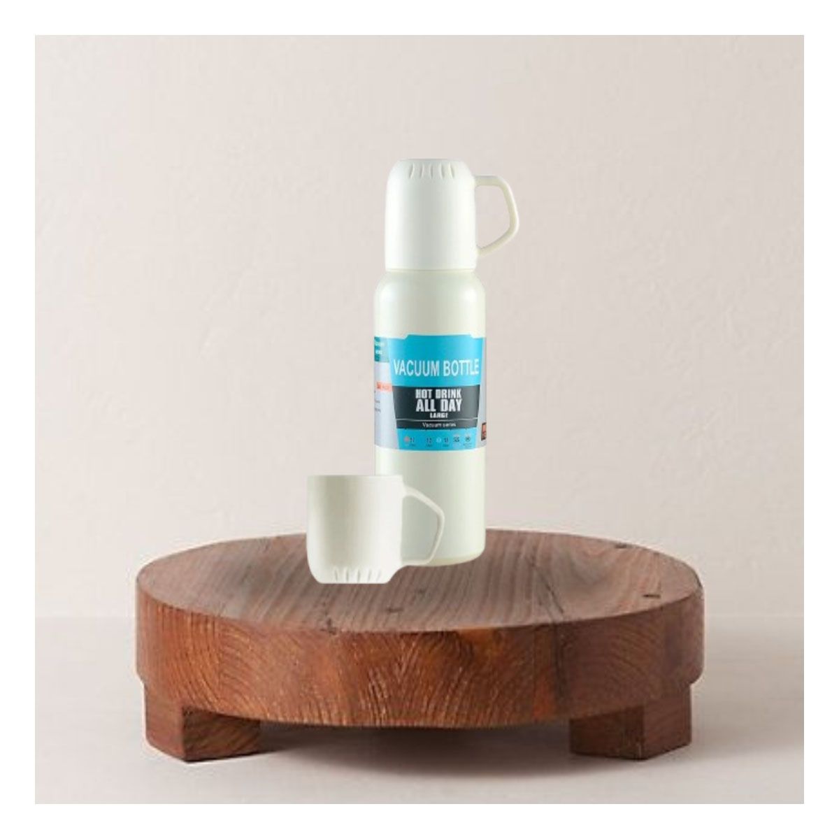 GENERICO - Pack6 Botella Termica de 500ml Crema