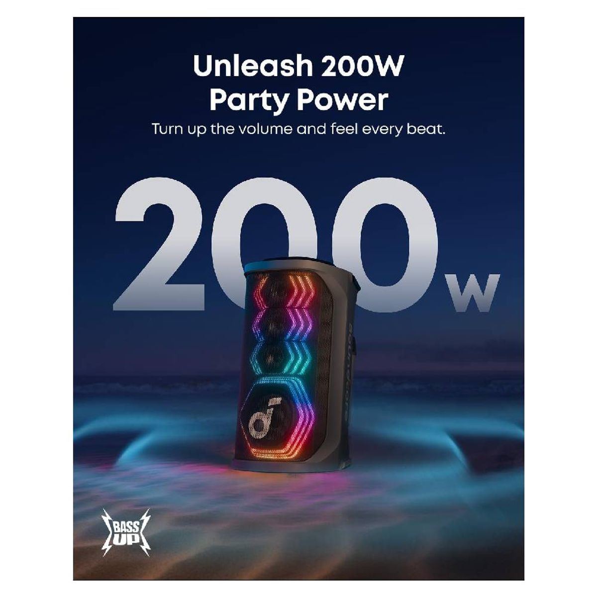 SOUNDCORE BY ANKER - Anker Soundcore Rave 3S El parlante definitivo 200W y 2 Microfonos