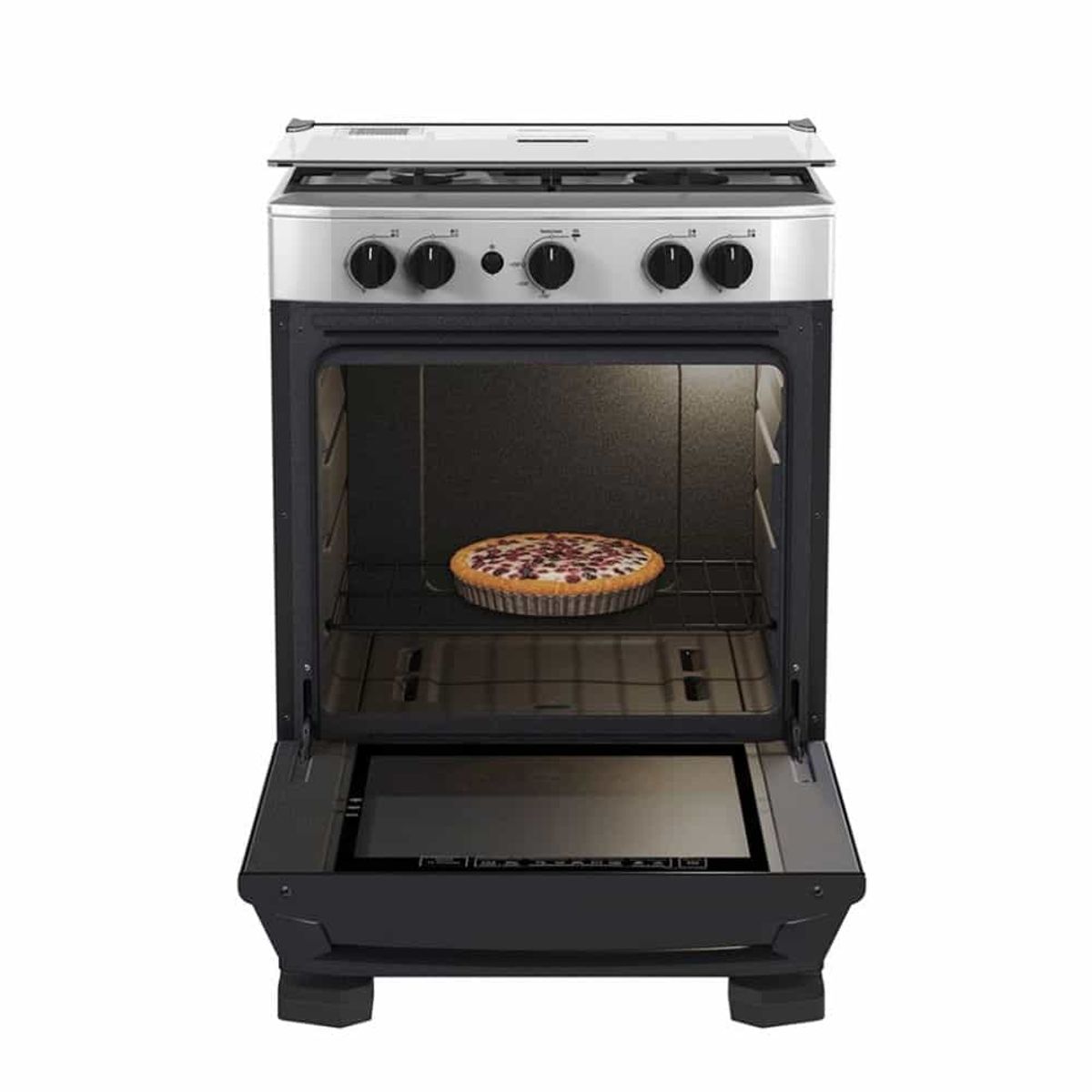 MABE - Cocina Gas Mabe CMP6011FG1 24" Silver 4 hornillas