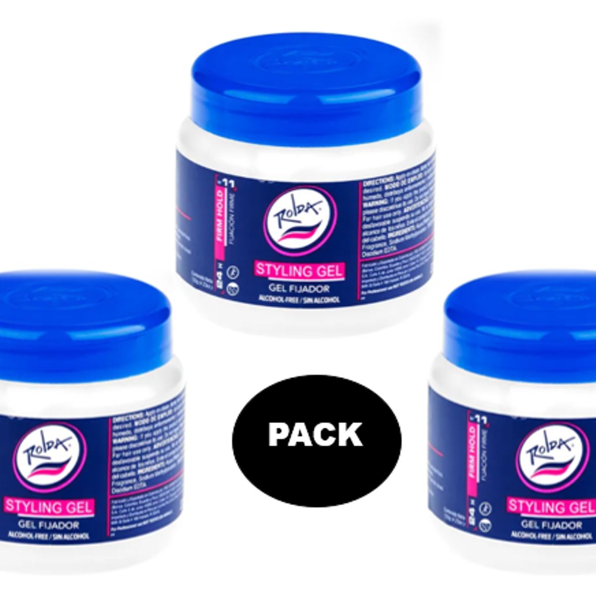 GENERICO - Pack Rolda Gel Fijador Tradicional 120gr Blanco