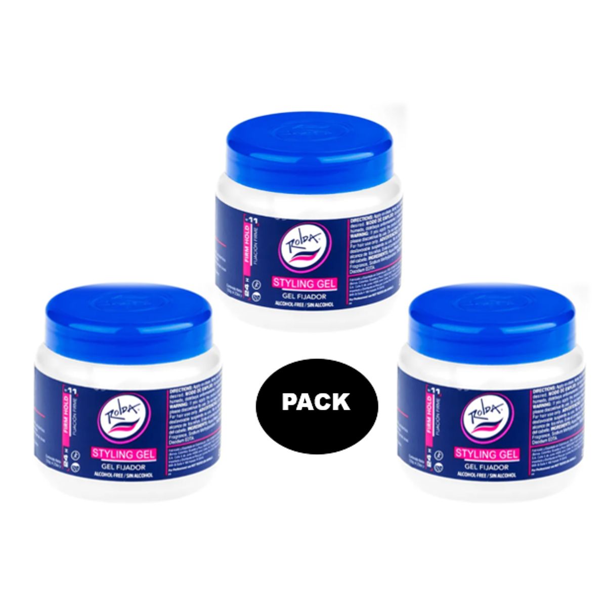 GENERICO - Pack Rolda Gel Fijador Tradicional 120gr Blanco