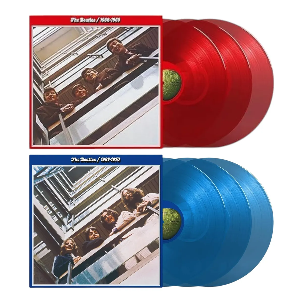 GENERICO - 6LP Disco de Vinilo 1962 - 1970 rojo y azul de The Beatles