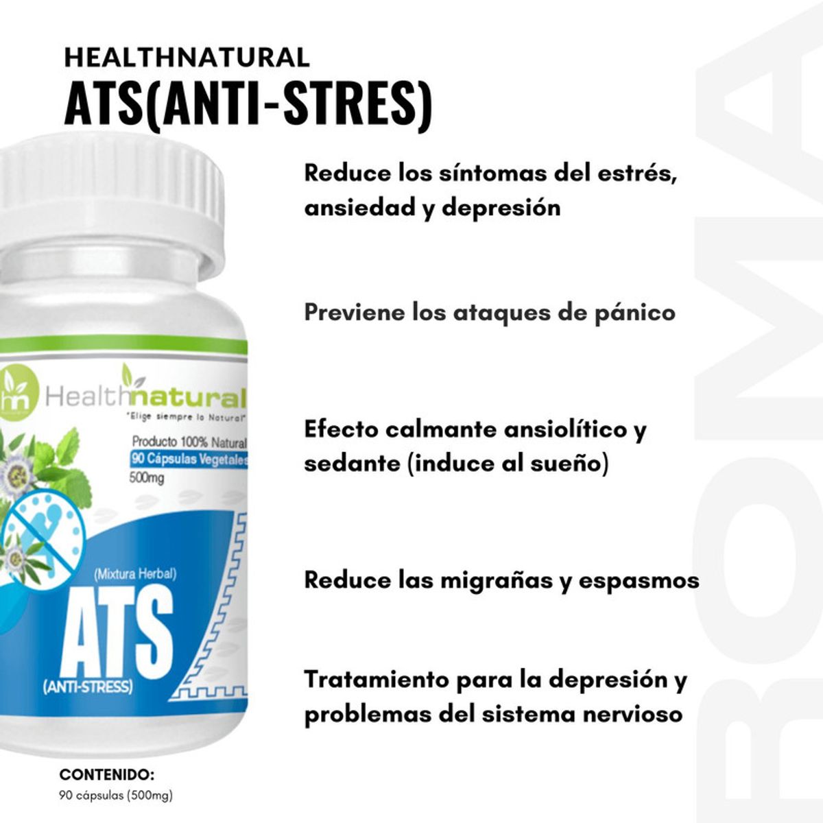HEALTHNATURAL - PACK 2 ANTI-STRES  ATS HEALTHNATURAL 1000MG