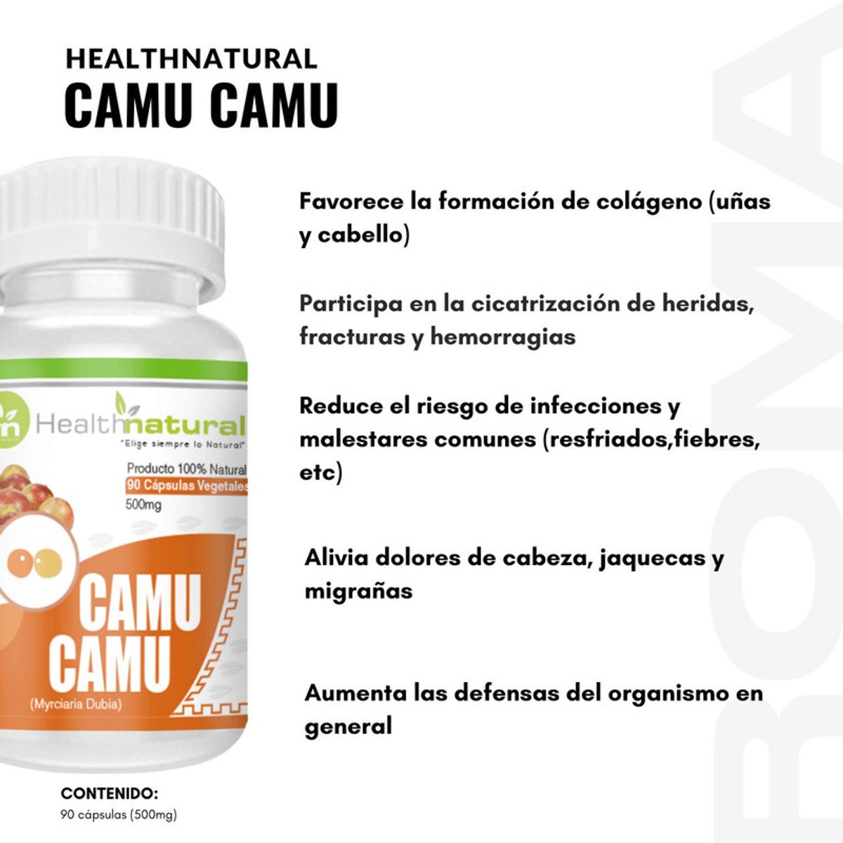 HEALTHNATURAL - CAMU CAMU HEALTHNATURAL 500MG