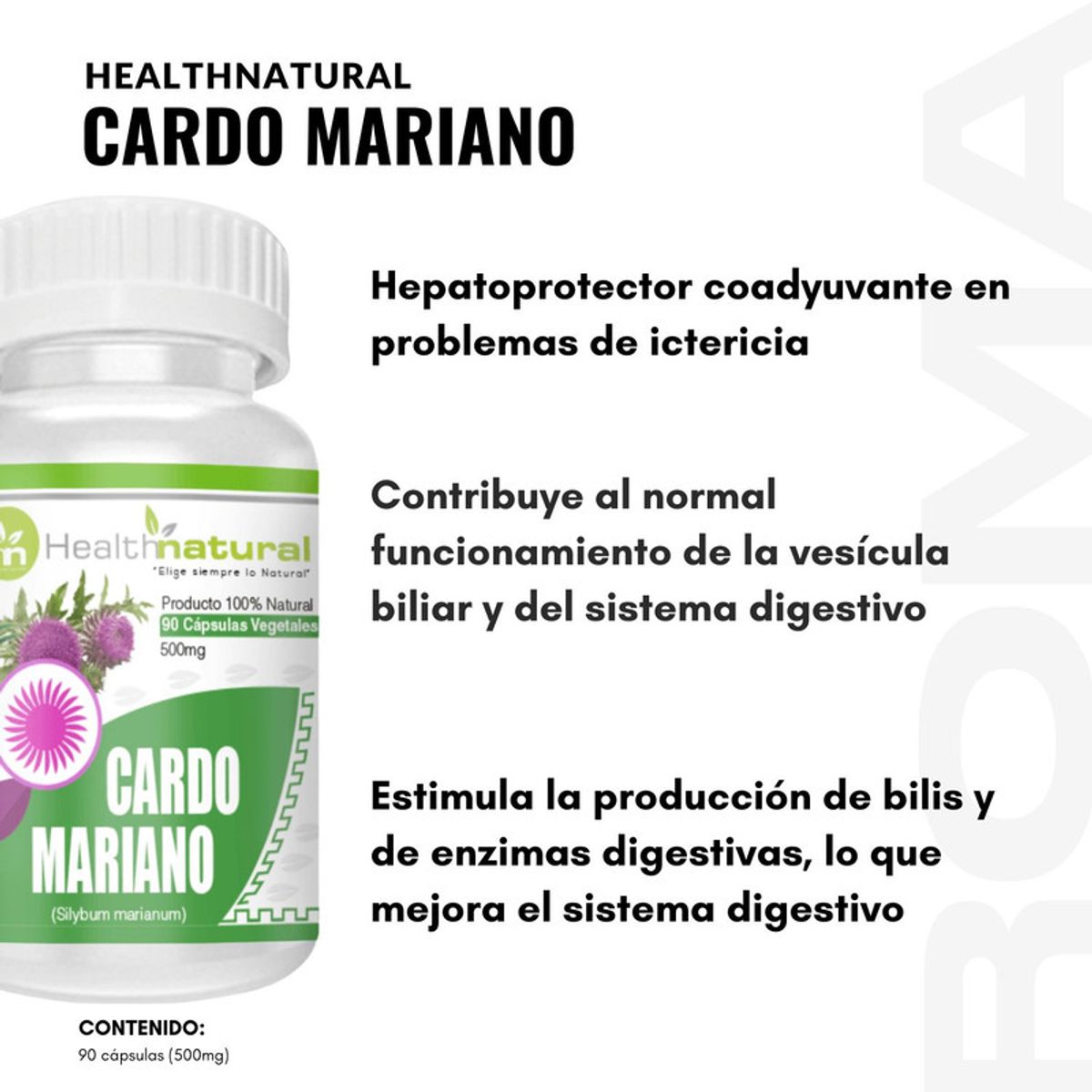 HEALTHNATURAL - CARDO MARIANO HEALTHNATURAL 500MG