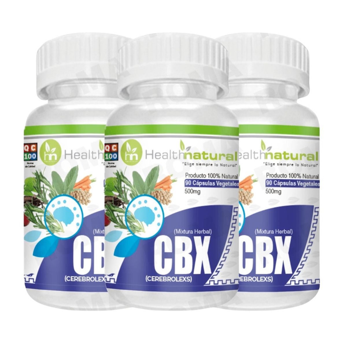 HEALTHNATURAL - PACK 3 CEREBROLEXS CBX  HEALTHNATURAL 1500MG
