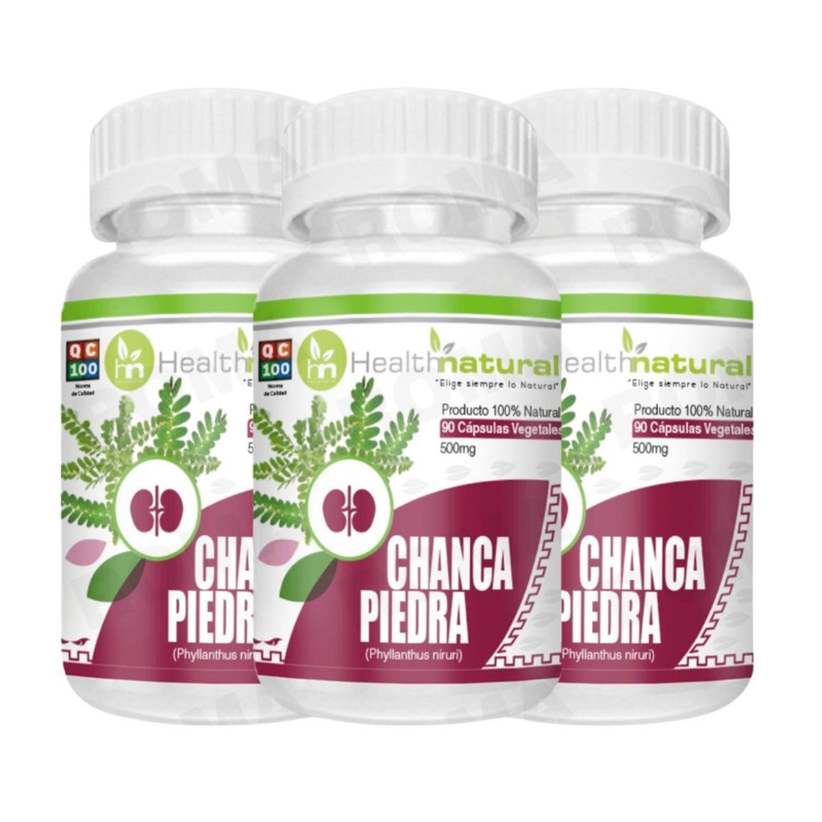 HEALTHNATURAL - PACK 3 CHANCA PIEDRA HEALTHNATURAL 1500MG