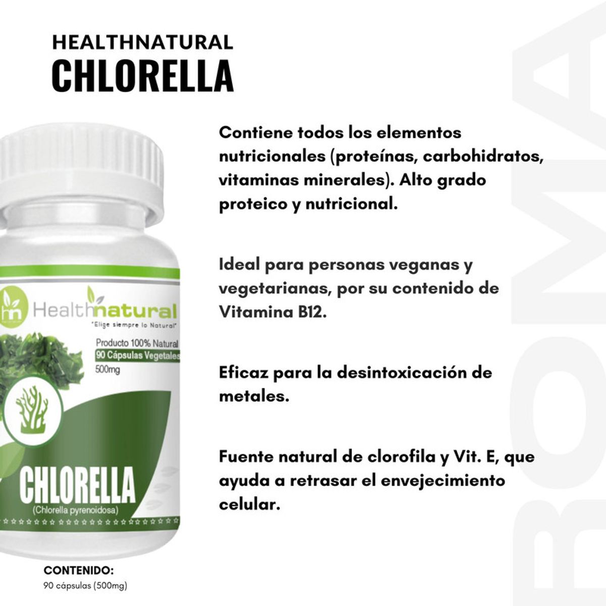 HEALTHNATURAL - PACK 3 CHLORELLA HEALTHNATURAL 1500MG