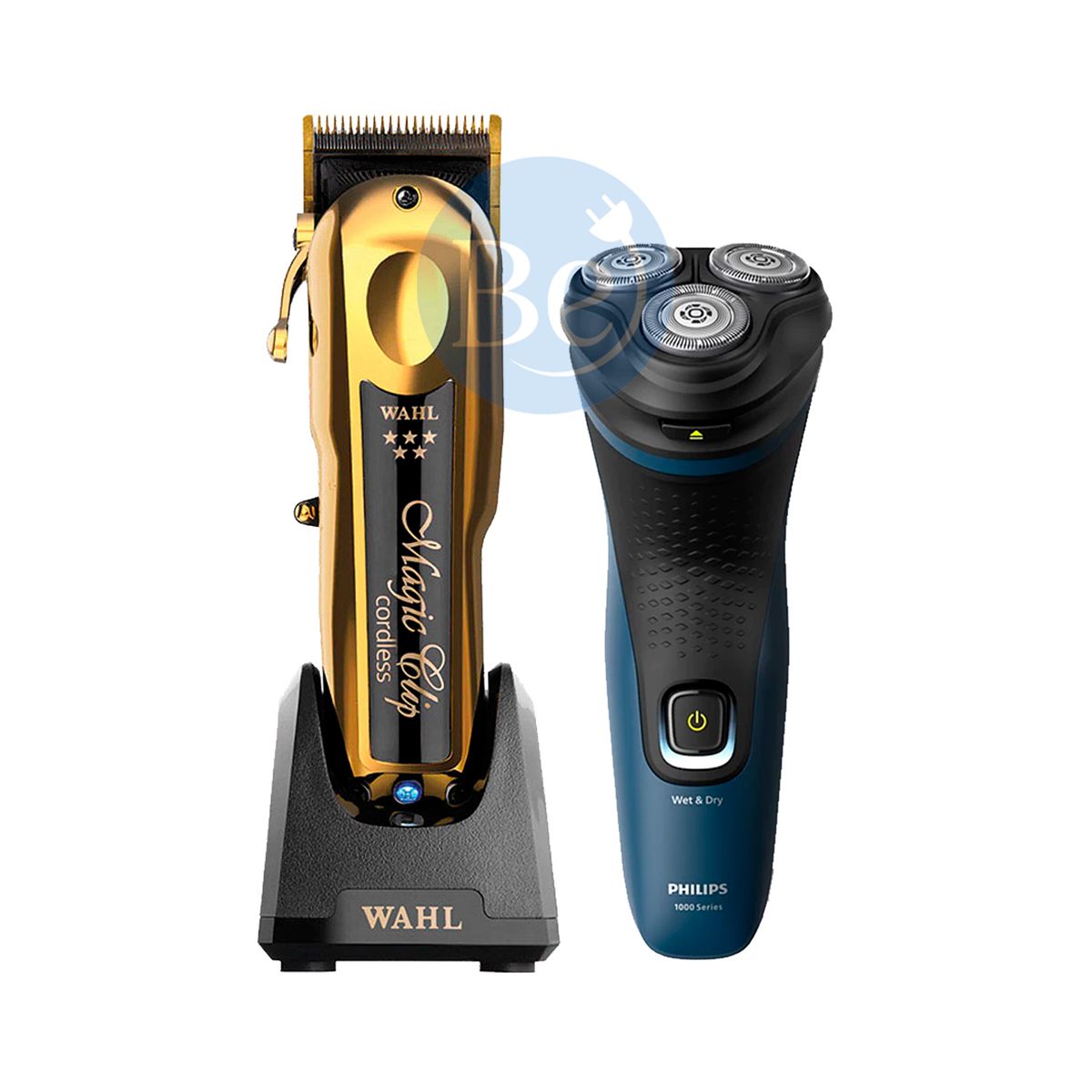 WAHL - Combo Cortadora Wahl Magic Clip Gold 08148-708 y Afeitadora Philips