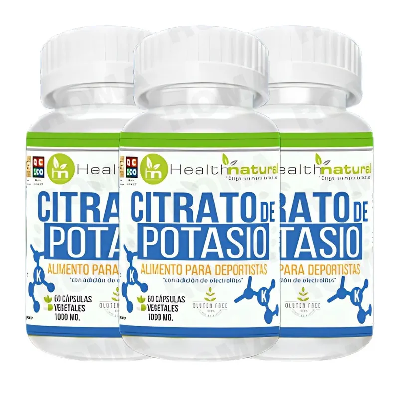 HEALTHNATURAL - PACK 3 CITRATO DE POTASIO HEALTHNATURAL 3000MG