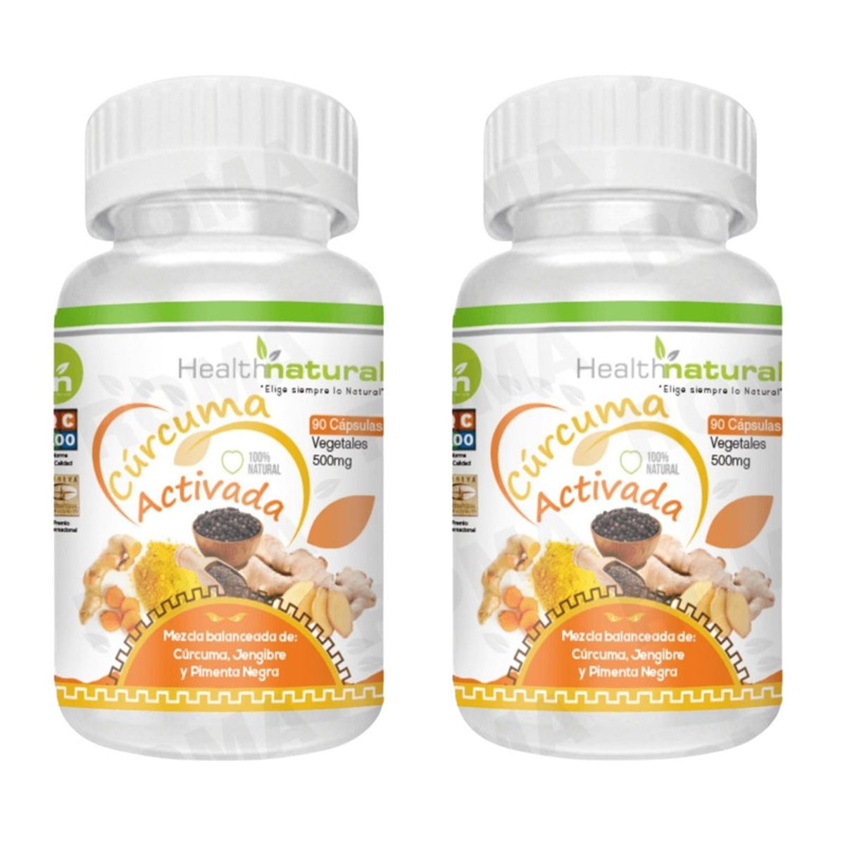 HEALTHNATURAL - PACK 2 CÚRCUMA ACTIVADA HEALTHNATURAL 1000MG