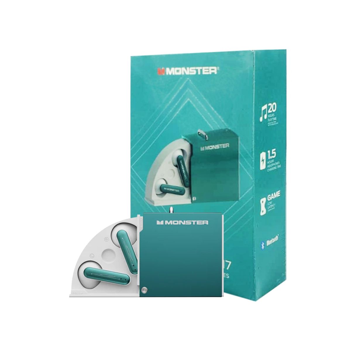 MONSTER - Audífonos Bluetooth Gamer Monster XKT17 Green