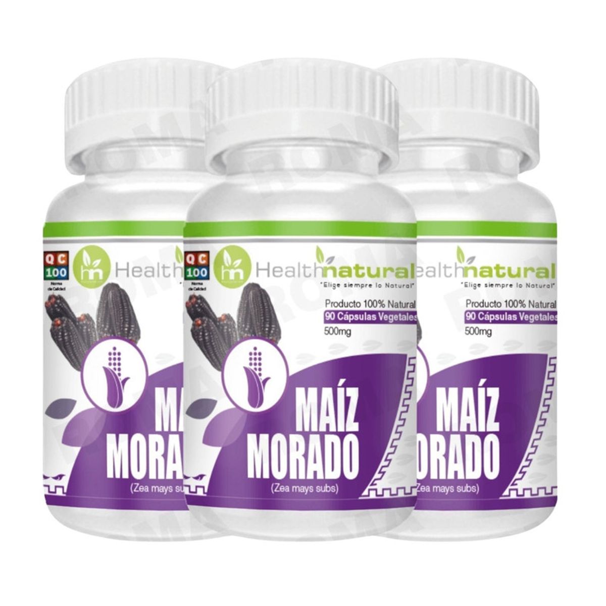 HEALTHNATURAL - PACK 3 MAIZ MORADO HEALTHNATURAL 1500MG