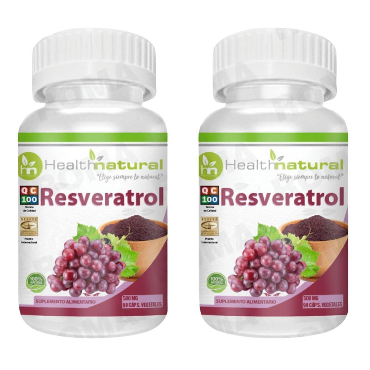 HEALTHNATURAL - PACK 2 RESVERATROL HEALTHNATURAL 1000MG