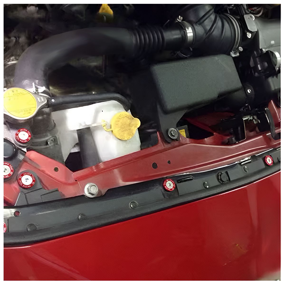 GENERICO - Arandelas Decorativas tuning 8PCS Rojo