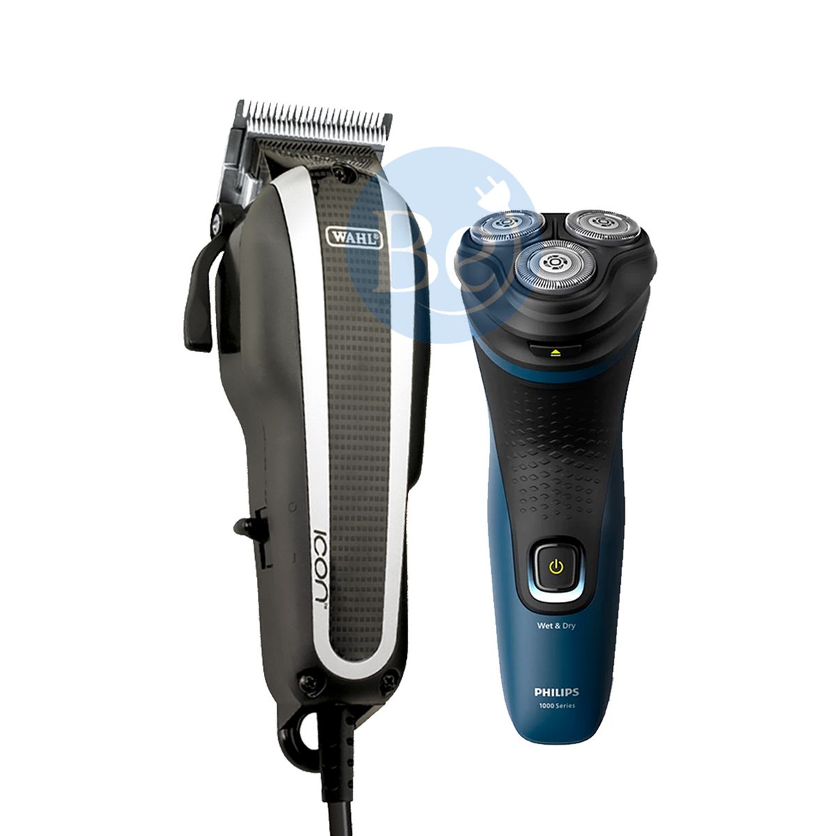 WAHL - Combo Cortadora Wahl Icon Negro 8490-018 y Afeitadora Philips