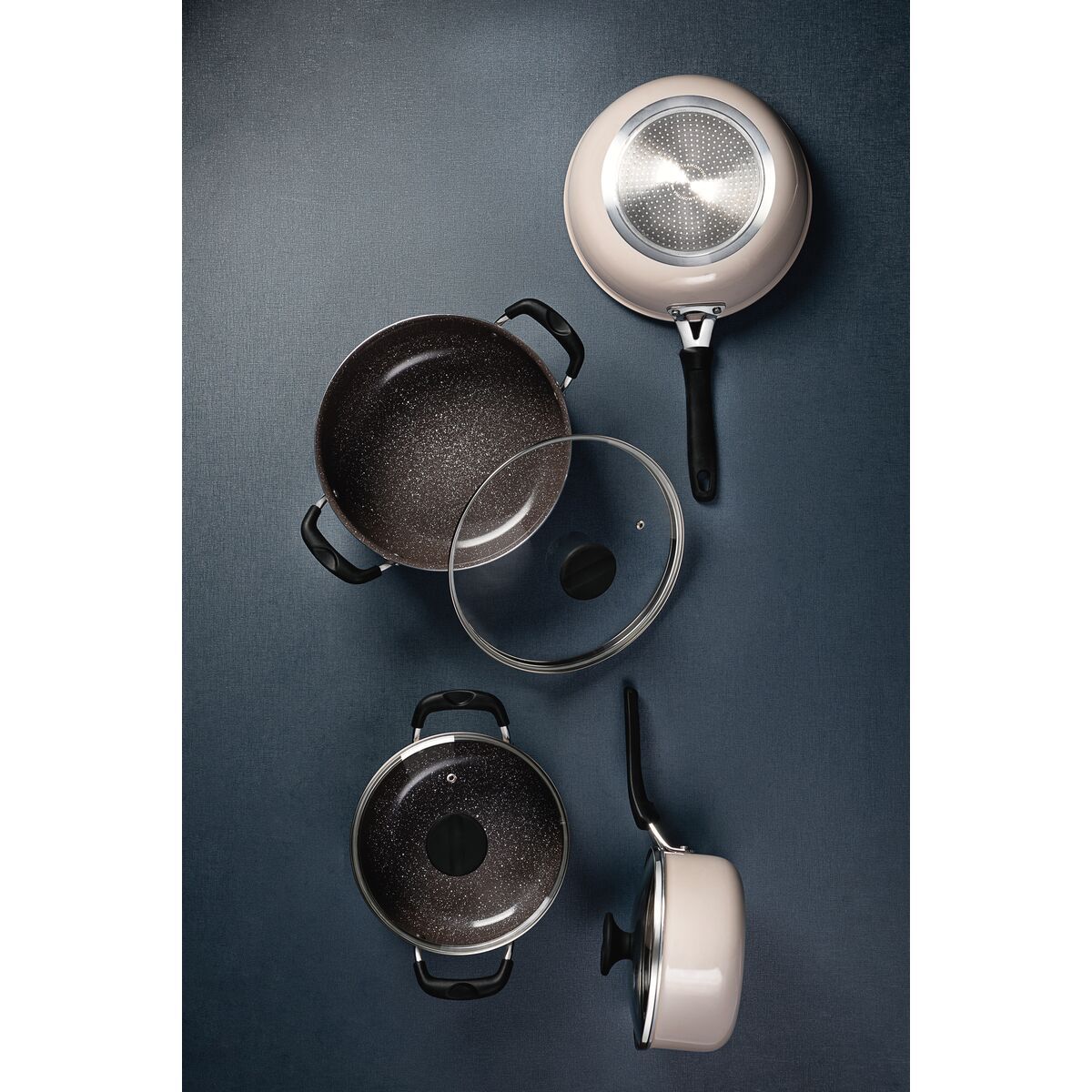 TRAMONTINA - Batería de Cocina Tramontina Rosa 4 Piezas - 28799/410