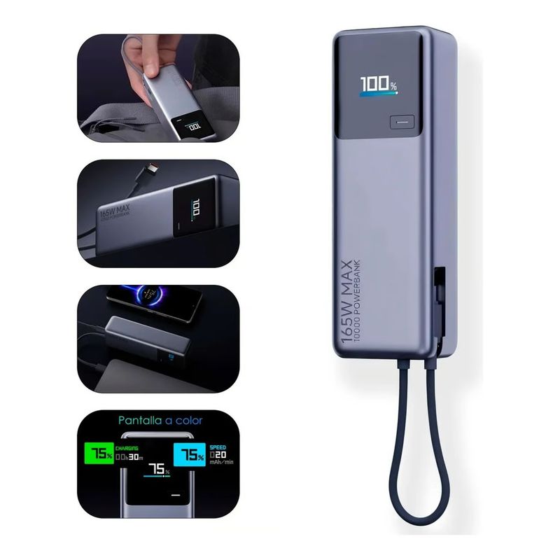 XIAOMI - Xiaomi Power BanK 10000mAh Carga Ultra Rápida 165W PB1165MI