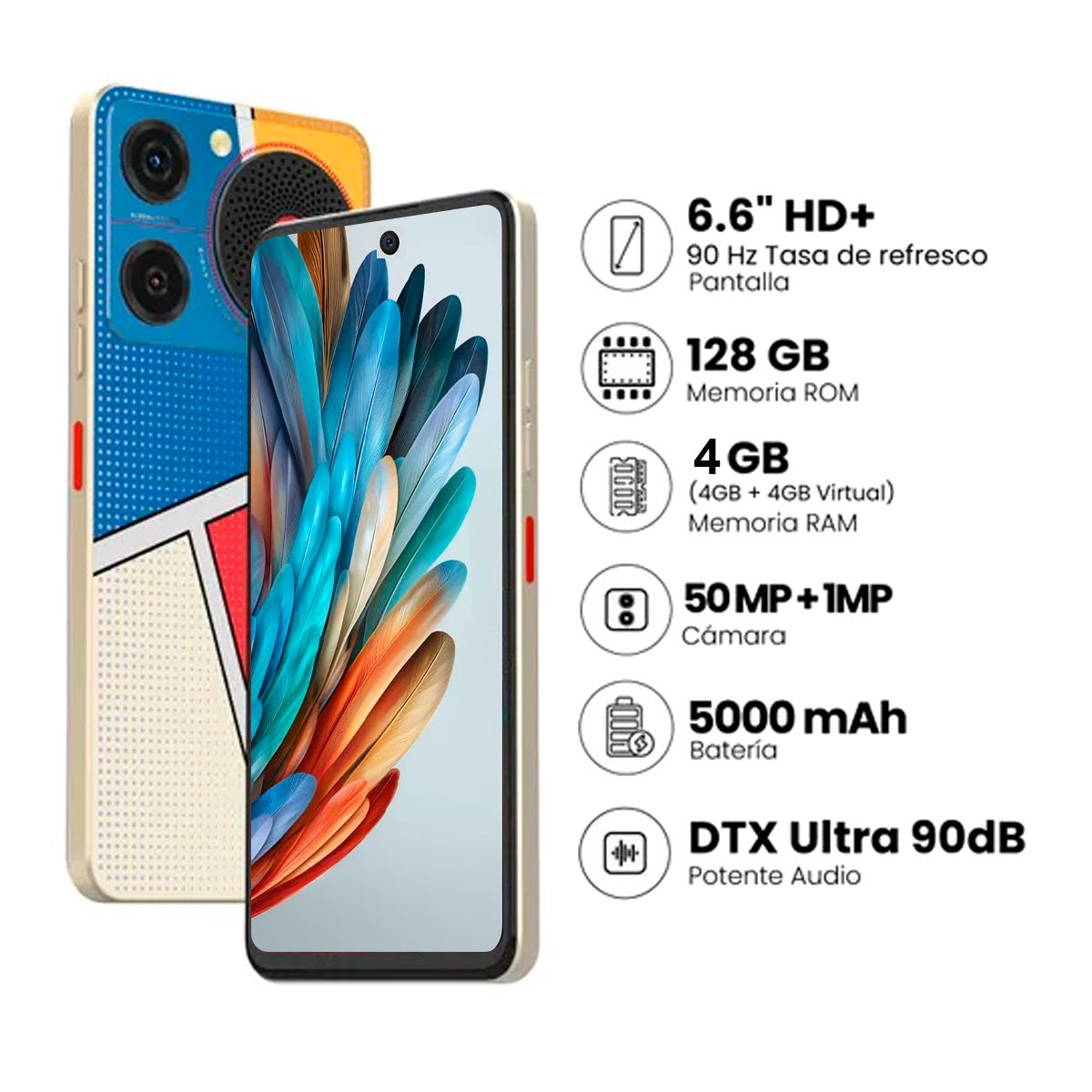 ZTE - Celular Nubia Music 128GB 4GB RAM - AZUL