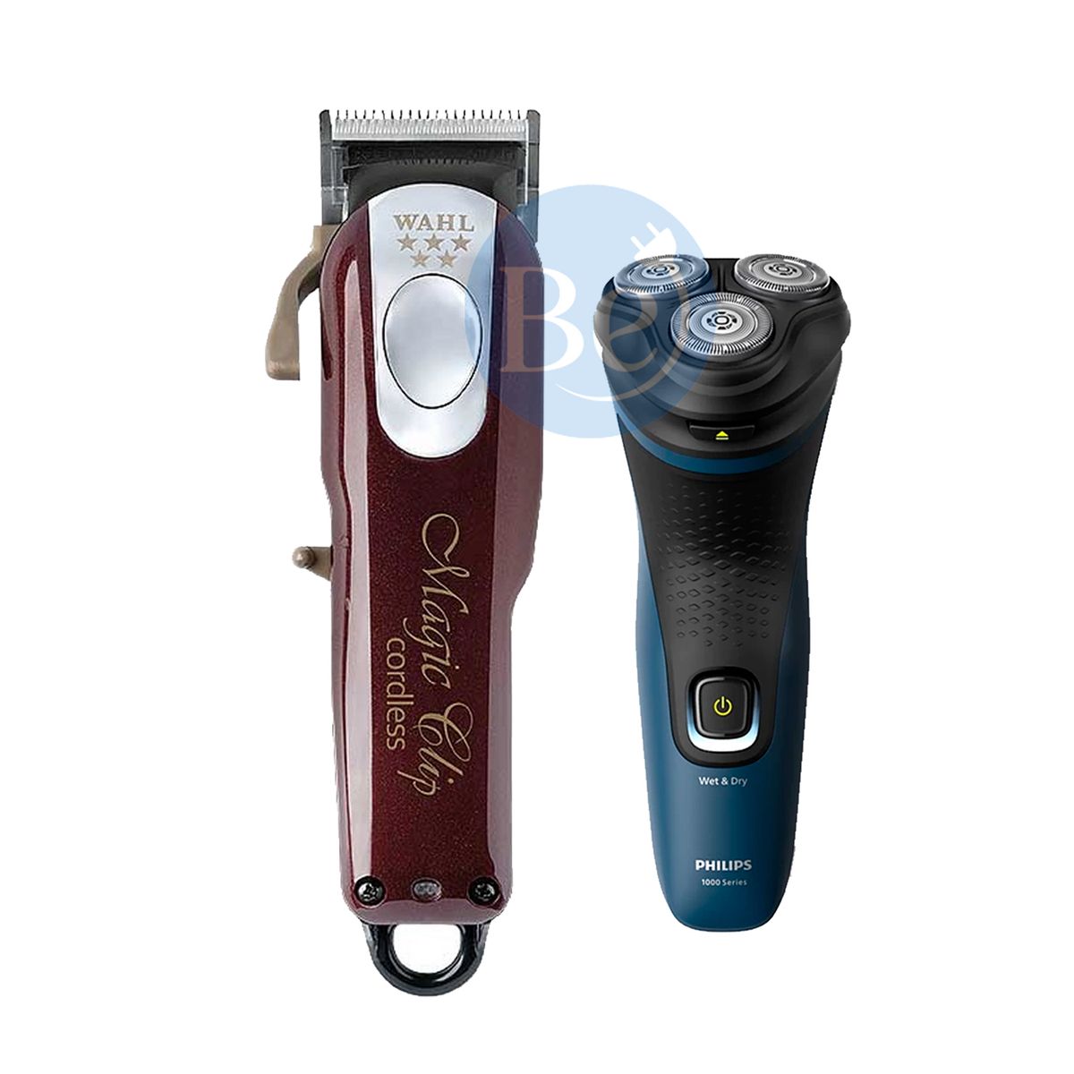 WAHL - Combo Cortadora Wahl Magic Clip Cordless 08148-308 y Afeitador Philips