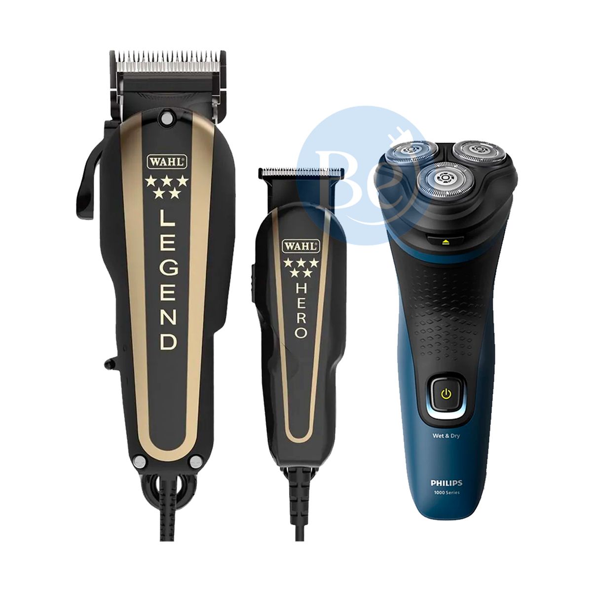 WAHL - Combo Cortadora Wahl 08180-118 con Trimmer y Afeitadora Philips