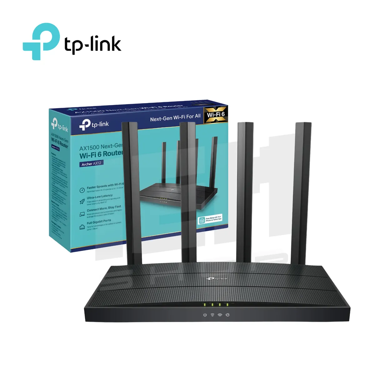 TP LINK - Router Wi-Fi 6 Doble banda AX1500 - ARCHER AX12 - Tp-Link