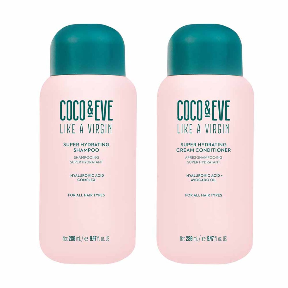 COCO & EVE - Set de Shampoo y Acondicionador Super Hidratante 2pc Coco & Eve
