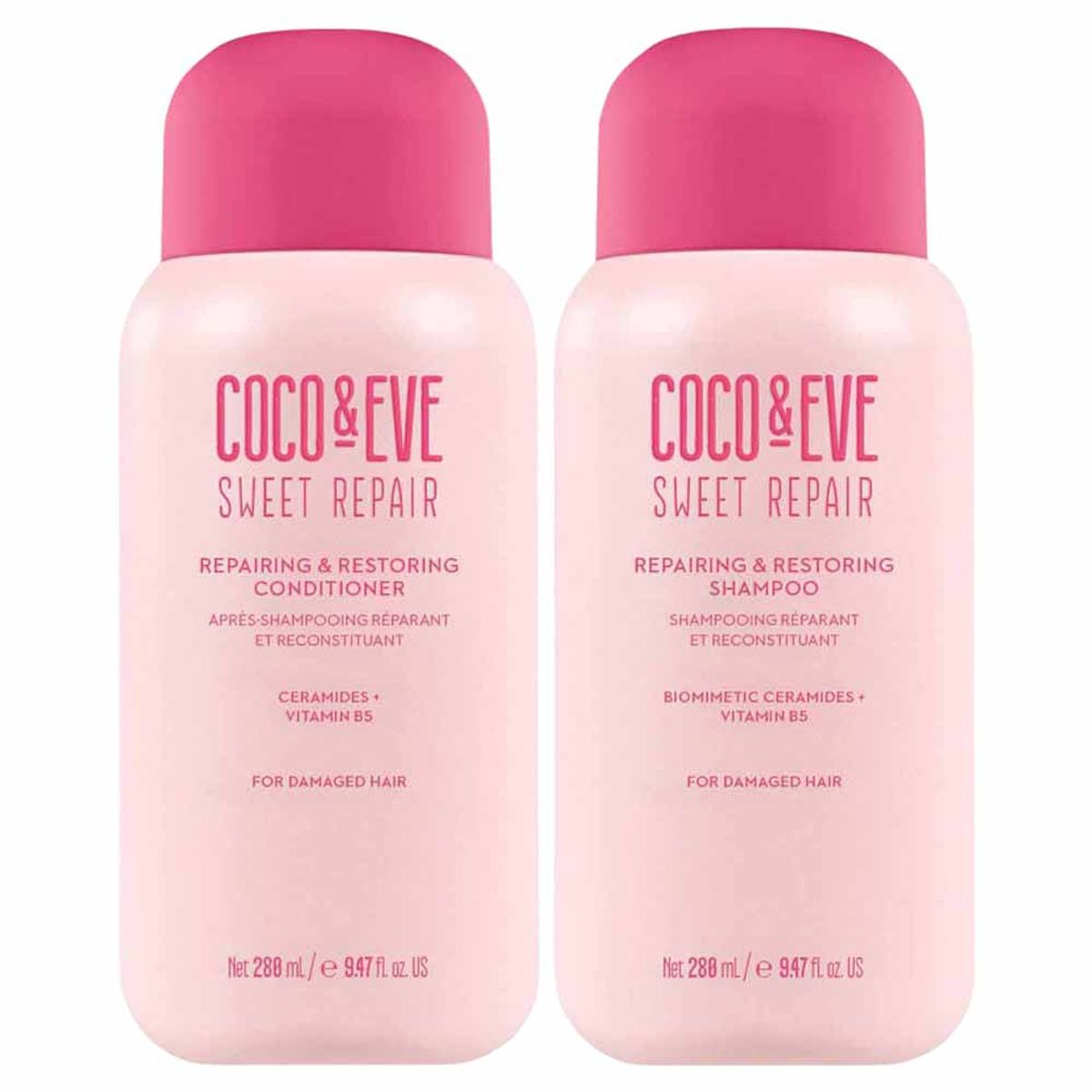 COCO & EVE - Set de Shampoo y Acondicionador Reparador y Restaurador Sweet Repair 2pc Coco & Eve