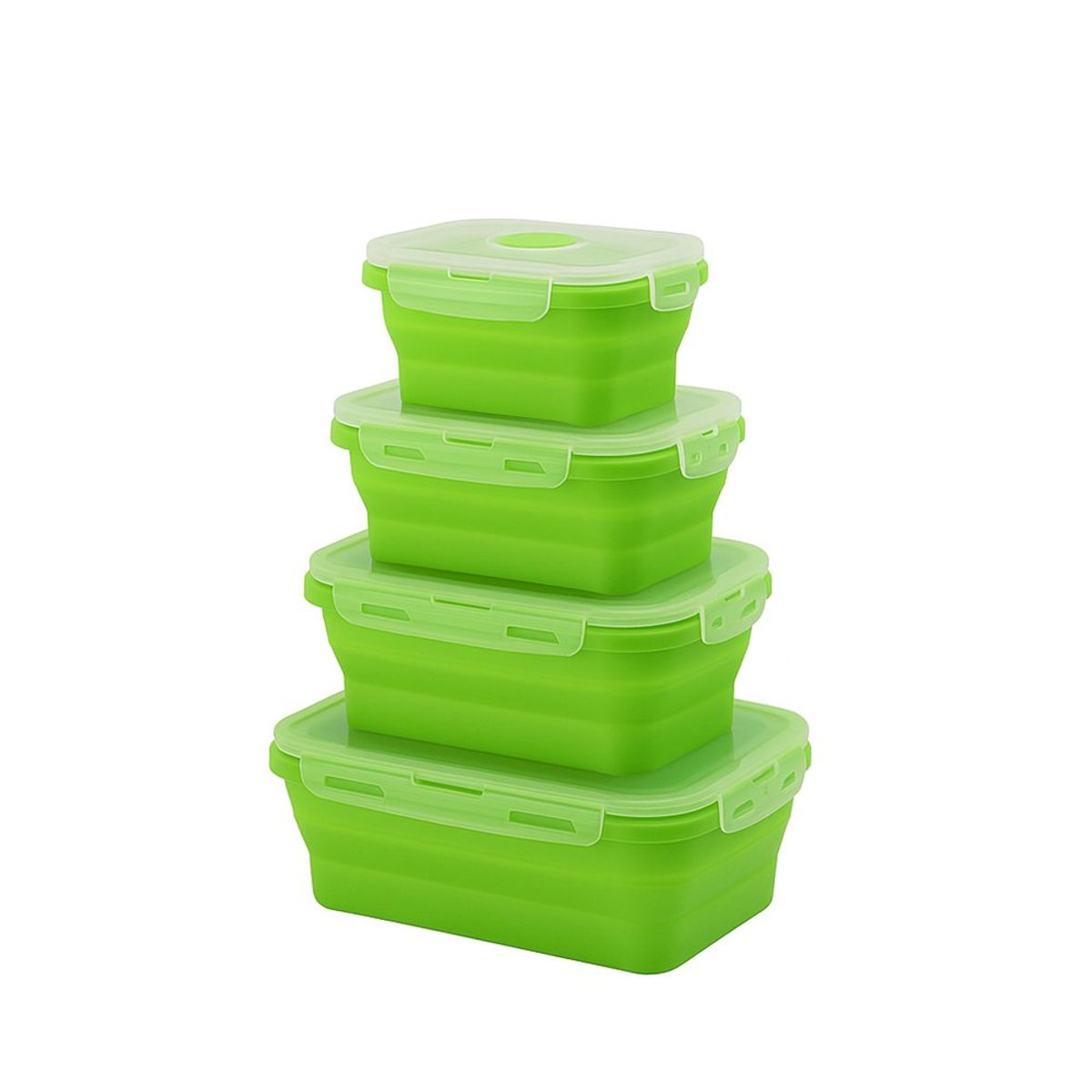 GENERICO - Set de 4 Tapers Plegables de Silicona Verde